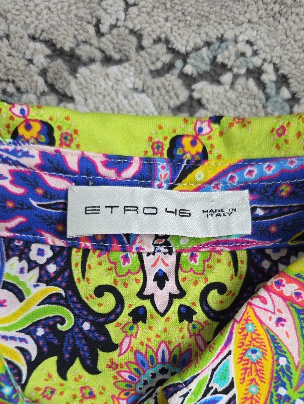 Etro vibrant yellow paisley long-sleeve shirt - Picture 6 of 9